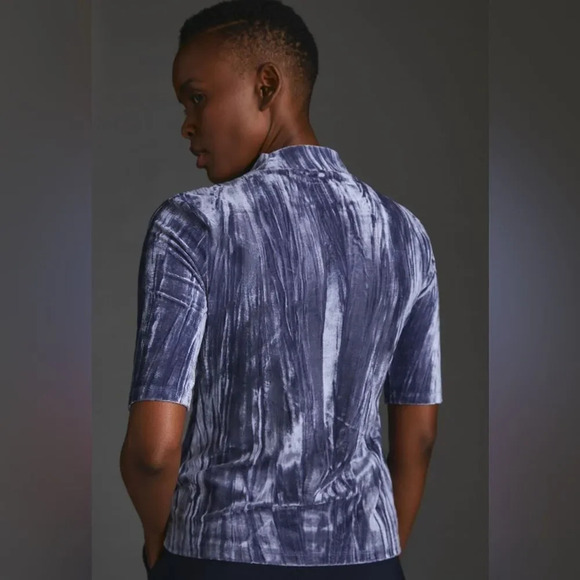 Anthropologie Pilcro Velveteen Mock Neck Top - Picture 4 of 10